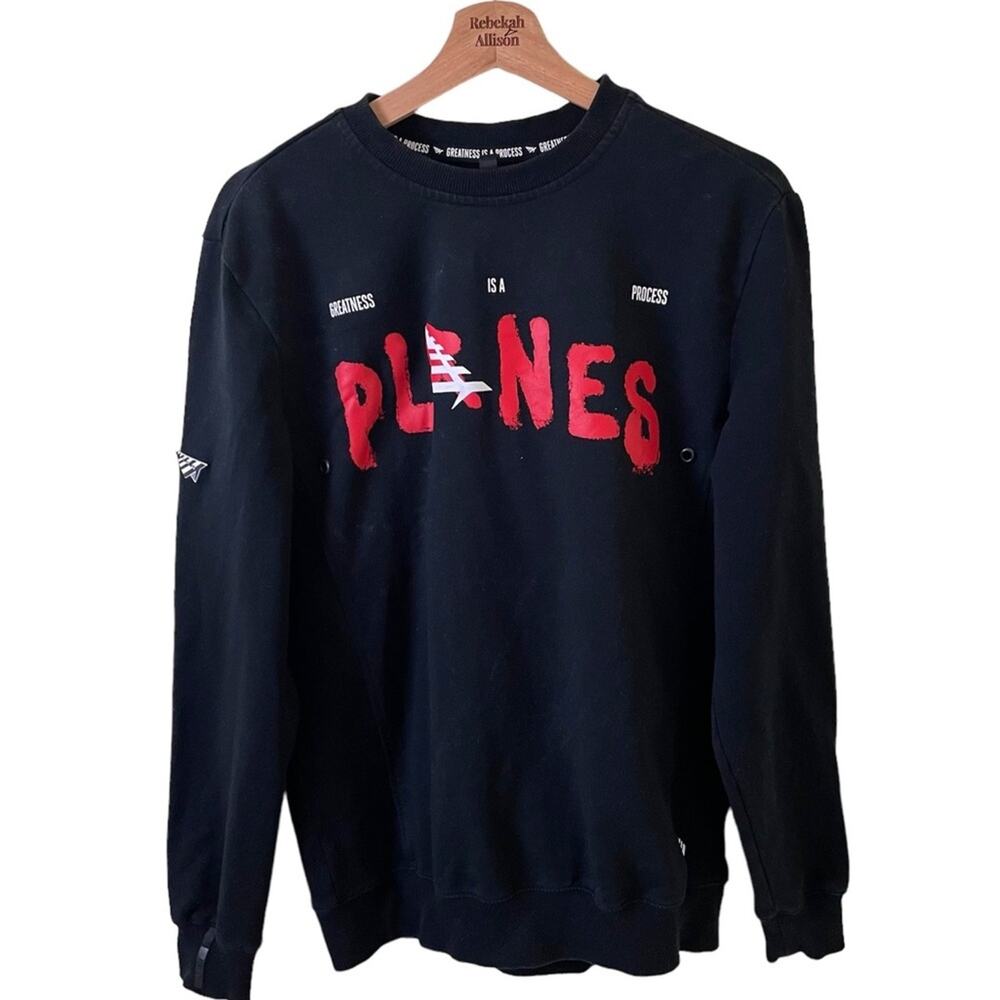 Paper Planes by Jay Z Crewneck Sweatshirt Black Men's SZ SMALL Streetwear Drip